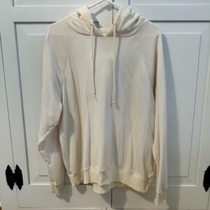NWOT American Eagle Cream Off White Large Lightweight Hoodie